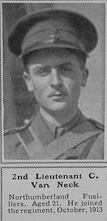 Van Neck C 2nd Lt Northumberland Fusiliers The Sphere 21st Nov 1914
