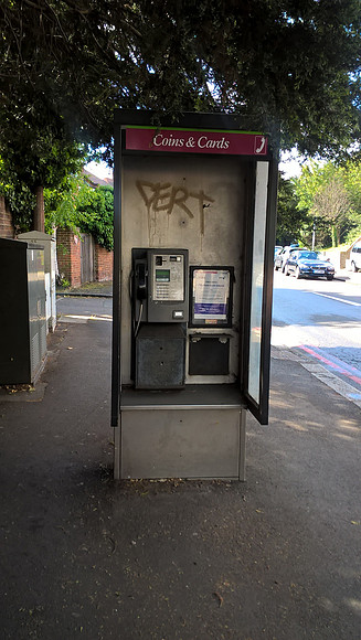 Public Telephone Corner Of Park Hill Carshalton May 2017