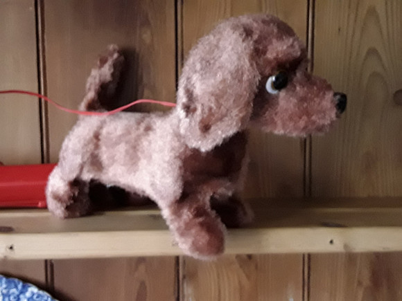 Cheerful Dachshund Vintage Battery Operated Toy Dog