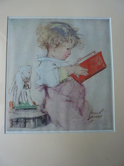 Vintage Framed Muriel Dawson Nursery Print