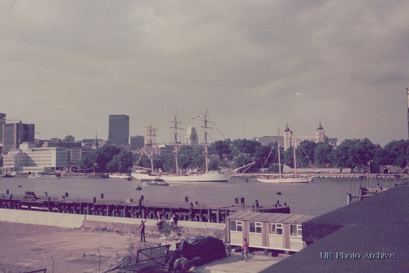 The Thames At The Tower Of London And Merchant Navy Memorial Tower Hill