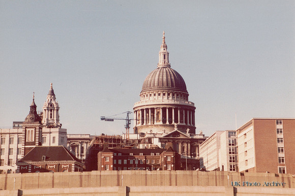St Paul's From The Thames 1970s