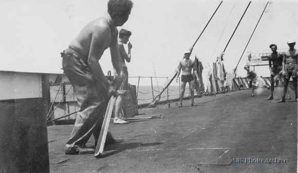 Playing Cricket Aboard SS Explorer 1947