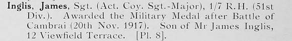 Inglis J Sergt MM 7th Black Watch Photo Available Plate 8