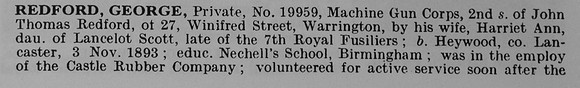 Redford G Pte 19959 Machine Gun Corps Obit Part 1