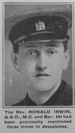 Irwin R Rev DSO MC + Bar Army Chaplain The War Illustrated Vol 9