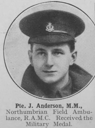 Anderson J Pte MM Royal Army Medical Corps The War Illustrated Vol 9