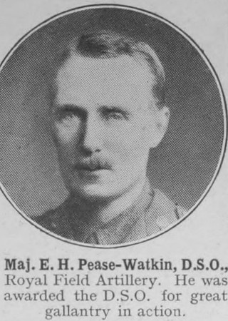 Pease-Watkin E H Major DSO Royal Field Artillery The War Illustrated Vol 9