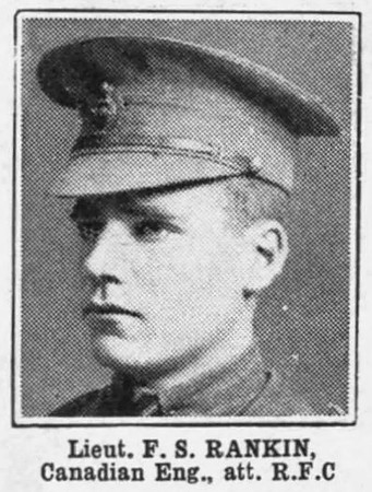 Rankin F S Lt Canadian Engineers Attd Royal Flying Corps The War Illustrated Vol 9