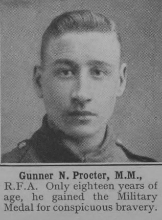 Proctor N Gnr MM Royal Field Artillery The War Illustrated Vol 9