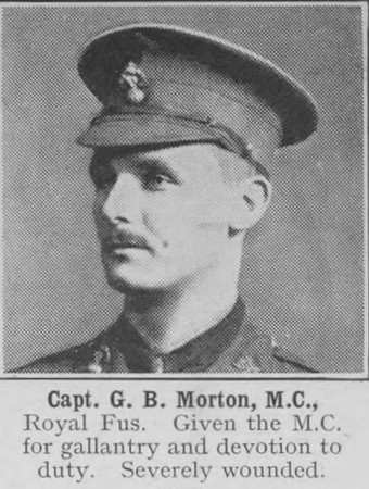 Morton G B Captain MC 11th Royal Fusiliers The War Illustrated Vol 9