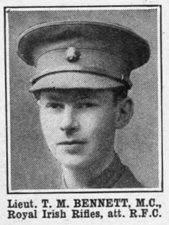 Bennett T M Lt MC Royal Irish Rifles Attd Royal Flying Corps The War Illustrated Vol 9