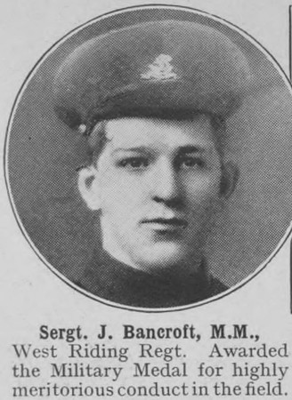 Bancoft J Sergt MM West Riding Regiment The War Ilustrated Vol 9