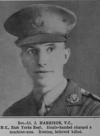 Harrison J 2nd Lt VC MC East Yorkshire Regiment The War Illustrated Vol 9