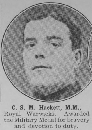 Hackett CSM MM Royal Warwickshire Regiment The War Illustrated Vol 9