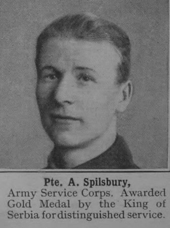 Spilsbury A Pte Army Service Corps Serbian Gold Medal The War Illustrated Vol 9