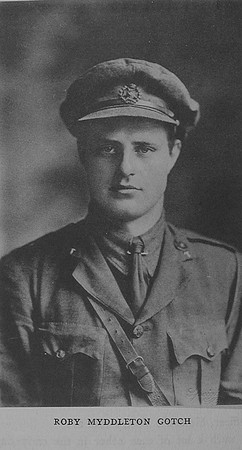 Gotch R M Captain 7th Notts Derby Regiment