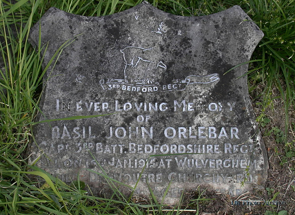 Orlebar B J Captain 1st Bedfordshire Regiment Sutton Cemetery Surrey