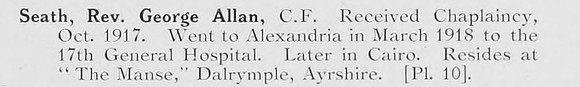 Seath G A Rev Army Chaplains Photo Available Plate 10