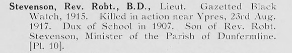 Stevenson R Lt Black Watch Photo Available Plate 10