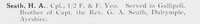 Seath H A Cpl Fife And Forfar Yeomanry
