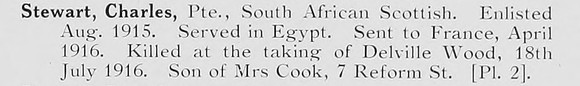 Stewart C Pte South African Scottish Photo Available Plate 2