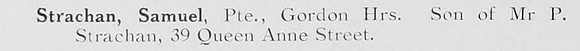 Strachan S Pte Gordon Highlanders