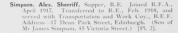 Simpson A S Sapper Royal Engineers Photo Available Plate 2