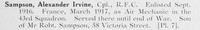 Sampson A I Cpl Royal Flying Corps Photo Available Plate 7