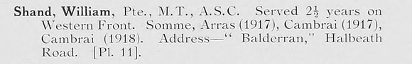 Shand W Pte Army Service Corps Photo Available Plate 11