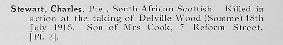 Stewart C Pte South African Scottish Photo Available Plate 2