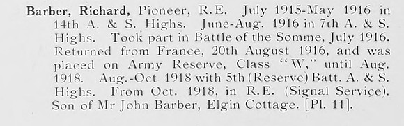 Barber R Pnr Royal Engineers Photo Available Plate 11