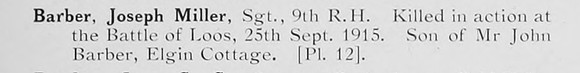Barber J M Sergt 9th Black Watch Photo Available Plate 12