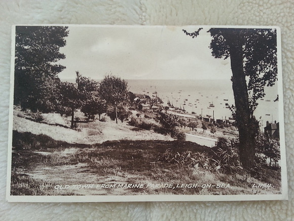 Original Postcard Old Town From Marine Parade Leigh On Sea