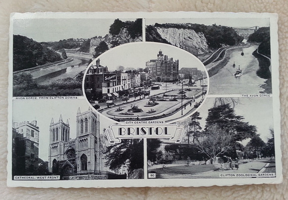 Original Postcard Bristol Multiview 1960s