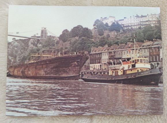 Original Postcard SS Great Britain Sailing Up The Avon July 1970