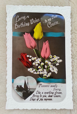 Original Postcard Birthday Wishes To My Dear Cousin
