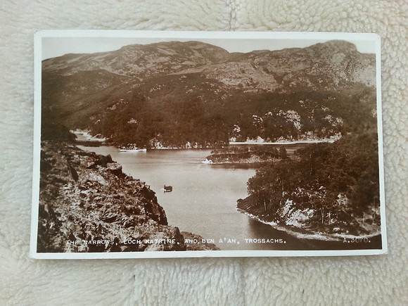 Original Postcard The Narrows Loch Katrine And Ben A'An Trossachs