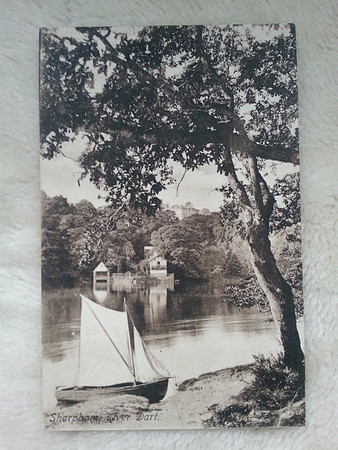Original Postcard Sharpham River Dart Devon 1920s