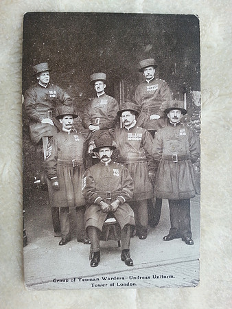 Original Vintage Postcard Yeoman Warders Tower Of London Undress Uniform