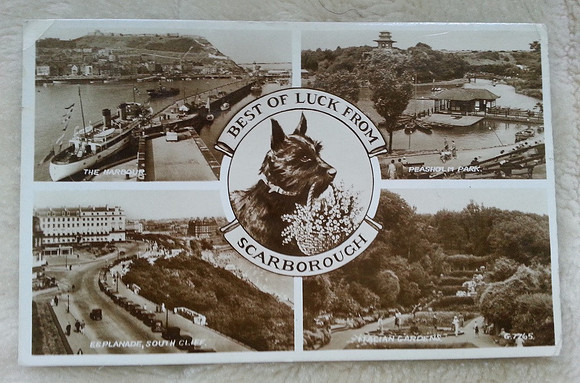 Original Postcard Scarborough Multi View 1950s
