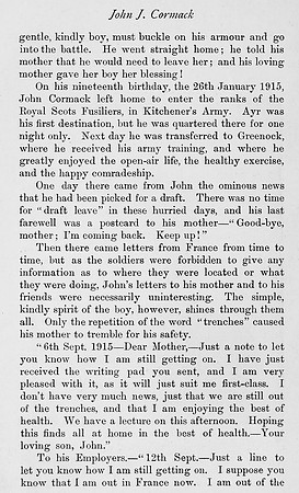 Cormack J J Pte 16985 6th Royal Scots Fusiliers Obit Part 2
