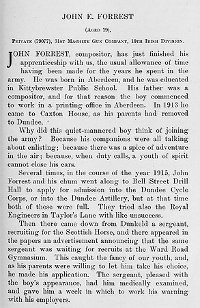 Forrest J E Pte 79077 Machine Gun Corps Obit Part 1