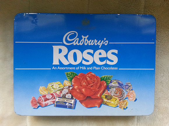Vintage Roses Chocolates Tin