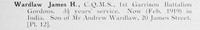 Wardlaw J H Coy Qtr Mst Sergt Gordon Highlanders Photo Available Plate 12
