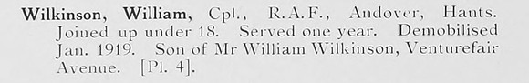 Wilkinson W Cpl Royal Air Force Photo Available Plate 4