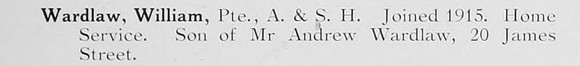 Wardlaw W Pte Argyll And Sutherland Highlanders