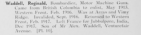 Waddell R Bmdr Motor Machine Gun Corps Photo Available Plate 10