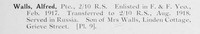 Walls A Pte 10th Royal Scots Photo Available Plate 9