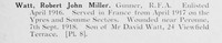 Watt R J M Gnr Royal Field Artillery Photo Available Plate 8